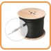 RG6 coaxial cable ทองแดง 30% 500 เมตร / ม้วน  สีดำ+ สายไฟ + สลิง แขวนเสาไฟฟ้า ใส่ Roll ไม้