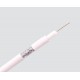 RG6 coaxial cable 100 เมตร / ม้วน ทองแดง 16% PVC สายสีขาว Firm Packing