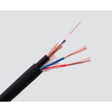 RG6 coaxial cable ทองแดง 30% 305 เมตร / ม้วน  สีดำ+ สายไฟ ใส่ Roll ไม้