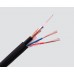 RG6 coaxial cable ทองแดง 21% 100 เมตร / ม้วน  สีดำ+ สายไฟ ใส่ ม้วนซีนพลาสติก