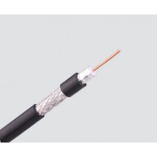 RG6 coaxial cable ทองแดง 30% 300 เมตร / ม้วน สีดำ ใส่ Roll ไม้