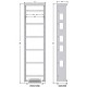 19quot; TELECOM OPEN RACK (1800Hx552Wx300D mm.)