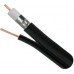 RG6 coaxial cable ทองแดง 30% 500 เมตร / ม้วน  สีดำ+ สลิง ใส่ Roll ไม้